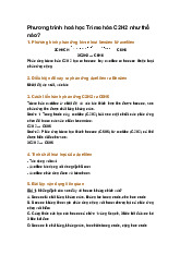 Phương trình hoá học Trime hóa C2H2 như thế nào?