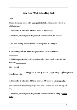 Giải Tiếng Anh 7 Unit 1: Looking Back | Global Success