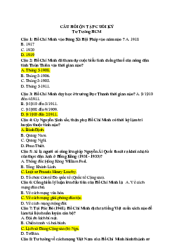 Câu hỏi ôn tập cuối kỳ tư tưởng Hồ Chí Minh (có đáp án)