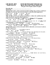 Đề thi thử tốt nghiệp môn Anh năm 2025 Liên Trường Nghệ An lần 2 giải chi tiết