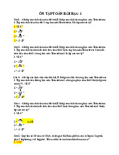 Câu hỏi trắc nghiệm ôn tập môn Toán rời rạc | Trường Đại học Kinh Doanh và Công Nghệ Hà Nội