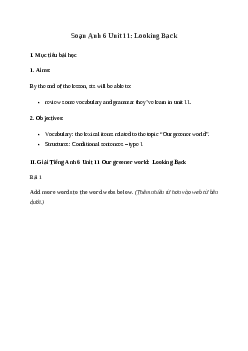 Giải Tiếng Anh 6 Unit 11: Looking Back | Global Success