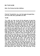 Đề cương môn Đại cương văn hóa - Trường Đại học lao động -  xã hội.