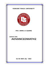 Giáo trình toán cao cấp 2 | trường Đại học Kinh tế Thành phố Hồ Chí Minh