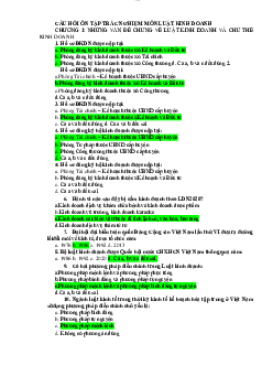 Đề cương ôn tập môn Luật kinh doanh có trắc nghiệm và tự luận