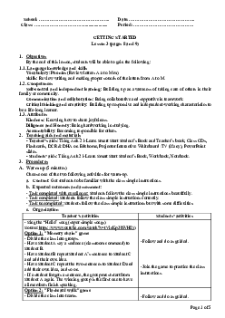 Unit 10: GSL3 | Giáo án Tiếng Anh 2 sách i-Learn Smart Start (Cả năm)