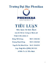 Mô tả về công ty Microsoft | Bài tiểu luận học phần Quản trị kinh doanh | Trường Đại học Phenikaa
