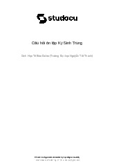 Câu hỏi ôn tập Ký sinh trùng môn Sinh học tế bào dược | Trường Đại học Nguyễn Tất Thành