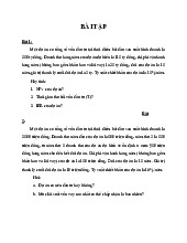 Bài Tập Chương 2: Lựa Chọn Dự Án Đầu Tư | Môn Kinh tế đối ngoại - Đại học Ngoại Thương