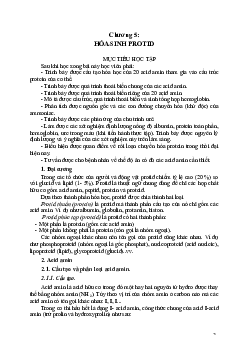 Giáo trình "Chương 5 Hóa sinh Protid"