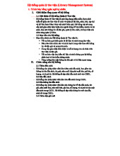 Hệ thống quản lý thư viện (LMS) - Tóm tắt và chức năng chính.