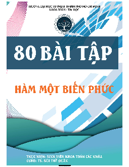Bài tập Hàm một biến phức | Toán ứng dụng