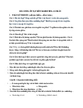 Đề cương ôn tập môn marketing căn bản | Trường Đại học Kinh doanh và Công nghệ Hà Nội