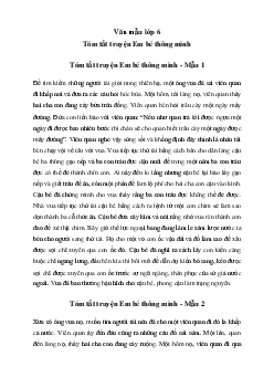 Văn mẫu lớp 6: Tóm tắt truyện Em bé thông minh (11 mẫu) - Chân Trời Sáng Tạo