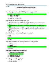 Bài kiểm tra trắc nghiệm về JavaScript môn Kịch bản asp/php/javascript và thiết kế web | Trường Đại học Kinh Doanh và Công Nghệ Hà Nội
