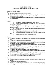 Câu hỏi ôn tập môn  Kinh tế nguồn nhân lực  | Học viện Nông nghiệp Việt Nam