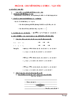 Bồi dưỡng học sinh giỏi Phần cơ học vận tốc môn vật lý 9