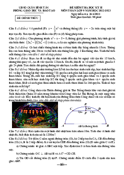 Đề học kỳ 2 Toán 9 năm 2022 – 2023 phòng GD&ĐT Bình Tân – TP HCM
