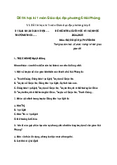 Bộ đề thi học kì 1 môn Hoạt động trải nghiệm lớp 6 năm 2024 - 2025