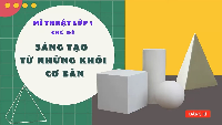 Giáo án điện tử Mĩ Thuật 1 Chủ Đề 6 Kết nối tri thức: Sáng tạo từ những khối cơ bản
