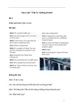 Giải Tiếng Anh 7 Unit 11: Getting Started | Global Success