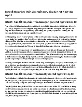 Tóm tắt tác phẩm Thần Gió ngắn gọn, đầy đủ nhất Ngữ văn lớp 10