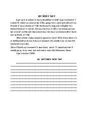 My busy day - English Practice | Trường Đại học Vinh