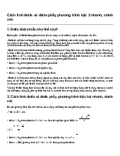 Cách tính delta và delta phẩy phương trình bậc 2 nhanh, chính xác | Toán 10