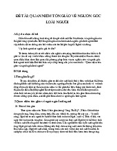 TIỂU LUẬN QUAN NIỆM TÔN GIÁO VỀ NGUỒN GỐC LOÀI NGƯỜI (ĐẠI HỌC QUỐC GIA HÀ NỘI)
