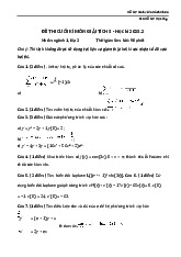Đề và lời giải chi tiết đề thi cuối kỳ môn Giải tích 3 | Trường Đại học Bách Khoa Hà Nội
