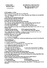 Đề thi học kỳ 2 môn Lịch sử & Địa Lý lớp 6 năm học 2024 - 2025 - Đề số 1 | Bộ sách Cánh diều