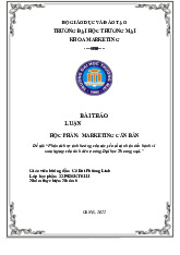 Phân tích sự ảnh hưởng của các yếu tố cá nhân đến hành vi mua laptop của sinh viên trường Đại học Thương mại | Bài thảo luận marketing căn bản