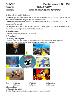 Giáo án Tiếng Anh 6 sách Global Success HK2 Tuần 21