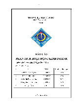 Báo cáo phân tích hoạt động kinh doanh công ty vinamilk (kinh tế) | Môn Phân tích hoạt động kinh doanh - Đại học Cần Thơ