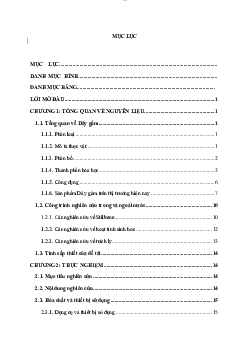Đồ ăn chuyên ngành Bộ môn Kỹ thuật hóa hữu cơ đề tài "Nghiên cứu tách chiết và đánh giá hoạt tính sinh học của cao chiết từ dây gắm"