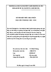 Bài tập lớn Phân tích phong cách giao tiếp | Môn Kĩ Năng Mềm - Đại học Tài nguyên và Môi trường Hà Nội