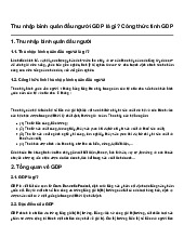 Thu nhập bình quân đầu người GDP là gì? Công thức tính GDP