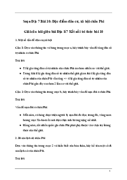 Giải Địa lí 7 Bài 10: Đặc điểm dân cư, xã hội châu Phi | Kết nối tri thức