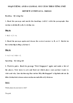 Review 2 lớp 6 Skills