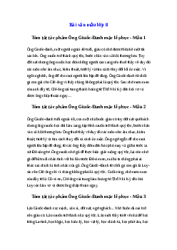 Tóm tắt tác phẩm Ông Giuốc-Đanh mặc lễ phục (4 mẫu) Ngữ Văn 8 | Cánh diều