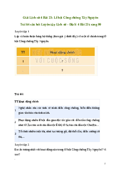 Giải Lịch sử Địa lí lớp 4 Bài 23: Lễ hội Cồng chiêng Tây Nguyên | Kết nối tri thức