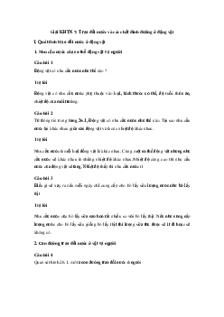 Giải Khoa học tự nhiên 7 Bài 26: Trao đổi nước và các chất dinh dưỡng ở động vật | Cánh diều