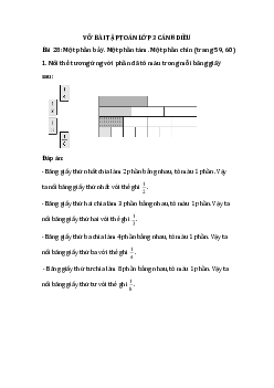 Giải VBT Toán lớp 3 Bài 28: Một phần bảy. Một phần tám. Một phần chín trang 59, 60 | Cánh diều