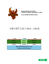 Tài liệu thi thử Đánh giá năng lực HSA LẦN 2 - AECK