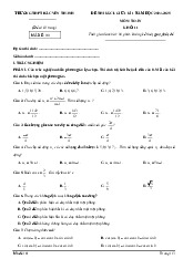 Đề giữa kì 1 Toán 11 năm 2024 – 2025 trường THPT Bắc Yên Thành – Nghệ An