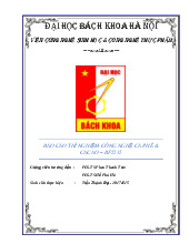 Báo cáo thí nghiệm cà phê cacao_Trần Thành Đạt| Môn Công nghệ sản phẩm nhiệt đới| Trường Đại học Bách Khoa Hà Nội