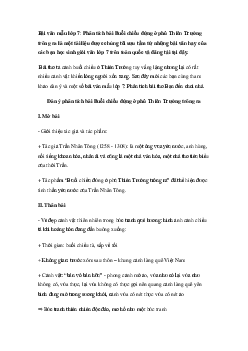 Bài văn mẫu Ngữ Văn lớp 7: Phân tích bài Buổi chiều đứng ở phủ Thiên Trường trông ra | Kết nối tri thức