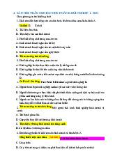 Câu hỏi trắc nghiệm ôn thi môn Khởi nghiệp | Trường Đại học Thủy Lợi