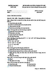 Đề thi môn nguyên lý kinh tế vi mô - Đề 832 | Trường Đại học Thủy Lợi