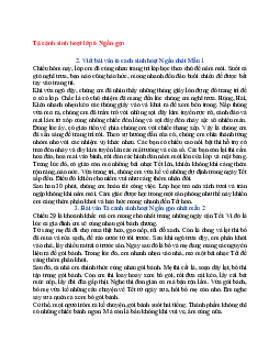 Văn mẫu lớp 6 Kết nối tri thức bài Tả cảnh sinh hoạt Ngắn gọn